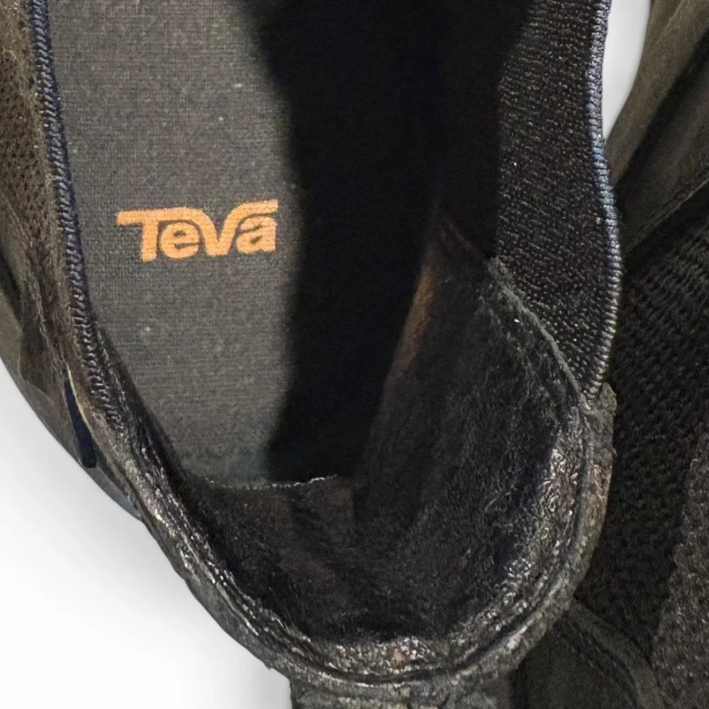 Teva De La Vina Dos Chelsea Boots Black Waterproof Leather Women's 10 Boots